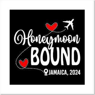 Honeymoon Bound tee Customized Honeymoon gift Honeymooners Outfit, Lovers Vacation tee Personalized Matching Couple Tees Just Married outfit Posters and Art